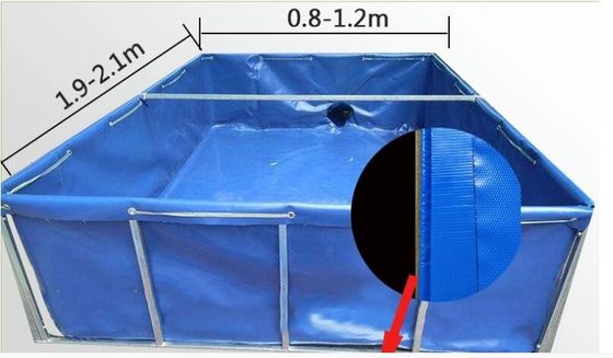 Độ dày 1.0mm 100000L PVC Gập nhựa bọc thép bể cá bể cá bể nhựa bể cá