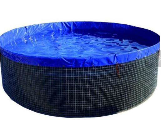 16m Chiều kính 301.440 lít Hồ cá tròn gập lại PVC Băng nhựa ngoài trời