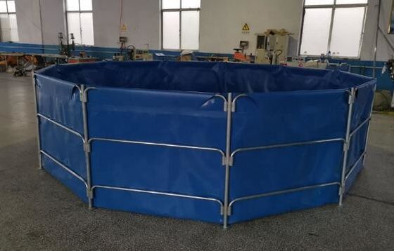 4m đường kính gấp PVC Tarpaulin Tilapia bể nuôi cá bể cá gập