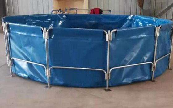 4m đường kính gấp PVC Tarpaulin Tilapia bể nuôi cá bể cá gập