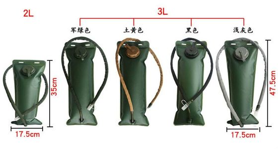 3L quân đội màu xanh lá cây EVA / TPU Lưu trữ nước chiến thuật Bladder bể lưu trữ nước nhựa