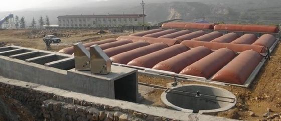 PVC phủ nhựa 2000T thùng lưu trữ khí metan gấp thùng lưu trữ khí sinh học