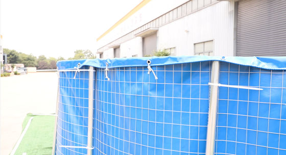 Lò cá lợp PVC 30000L có thể gập lại UV ổn định với lưới kim loại