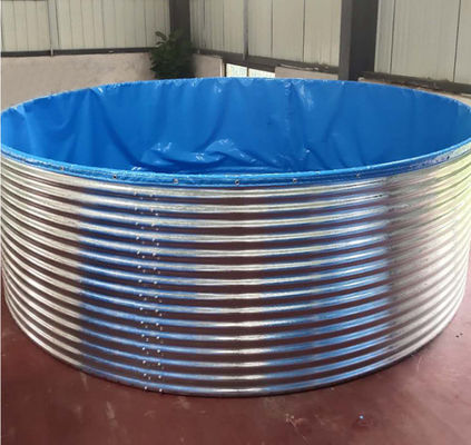Trên mặt đất bọc thép hồ cá với tấm nhựa galvanized ngoài trời