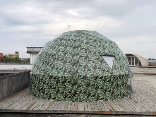 Lộm che ngoài trời khách sạn thép 5M Geodetic Dome Tent Kháng UV Dome Camping Tent