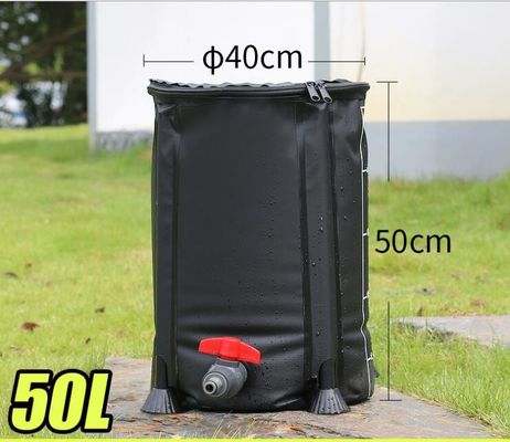 50L Lưu trữ nước mưa PVC túi tưới cây Bộ sưu tập mưa vườn gấp