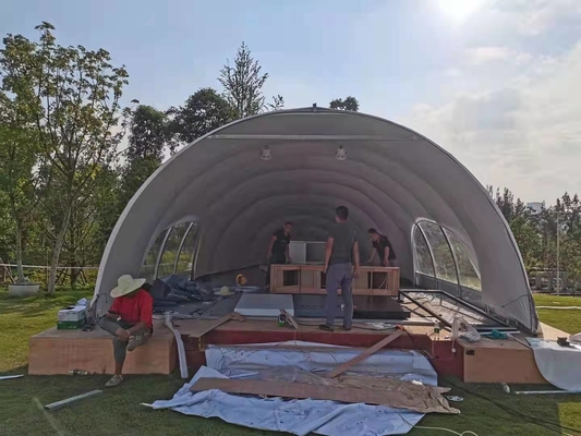 Cửa hàng ngoài trời khách sạn sang trọng Glamping Resort Cửa hàng chống tia UV 5mx7m Shell Tent