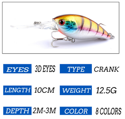 12.5G 10CM Rock Fat Salmon Lôi 4 mồi nhựa cho việc đánh bắt cá biển