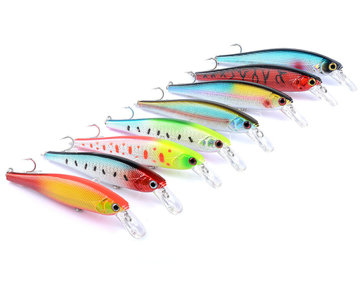 3 Mồi nhựa Tilapia Bass Bionic Lám bắt cá 11.50cm 14g Minnow nổi