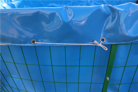 Đồ cá vải vải PVC gấp 50000 lít với lưới thép