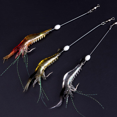 Món mồi tôm mềm Món mồi câu cá đêm 9cm 6g Mô phỏng với móc