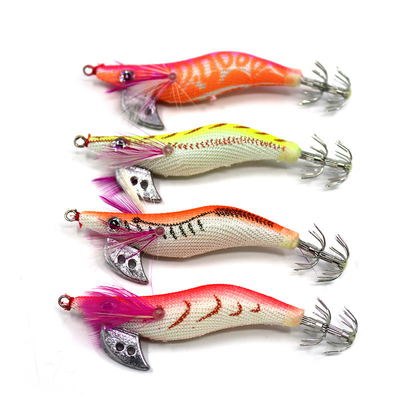 Cá mập móc nhựa mồi câu giả mạo mồi mồi mồi mồi 4PCS/Pack