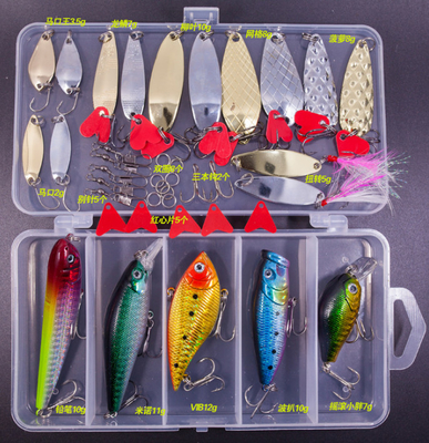 Kim loại Jig muỗng cá mồi chống ăn mòn 17 - 73 PCS