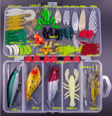 14 - 78 PCS Mồi câu cá đặt muỗng kim loại với mồi silicone mềm