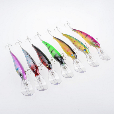 7 màu 16,50cm 27,50g Perch, Crucian, Culter Alburnus Plastic Lure Minnow Mồi câu cá