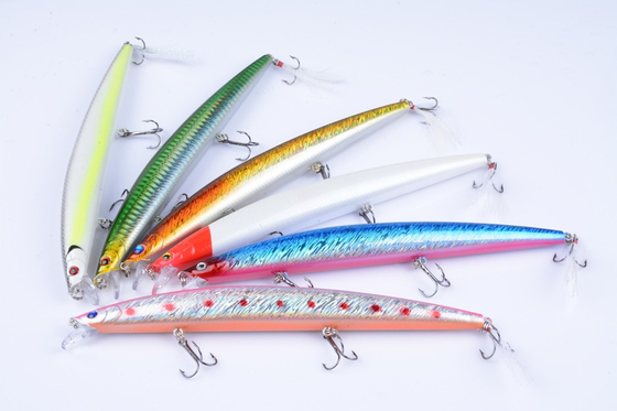 6 màu 18.50CM/22g 4# móc cá cá cá,Crucian,Culter Alburnus ABS Minnow biển câu cá mồi mồi