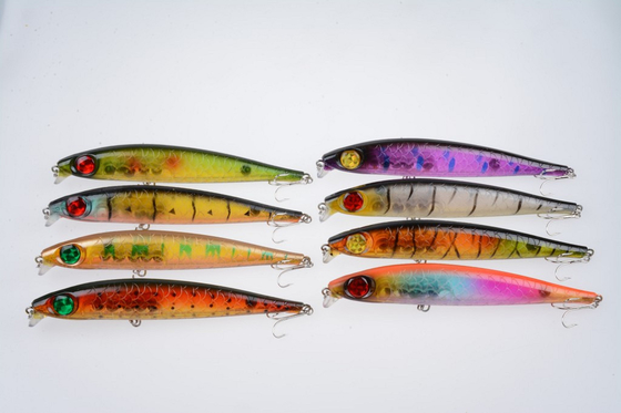 8 màu 17.50CM/39.20g 2# Hooks Perch,Crucian,Culter Alburnus Big Minnow