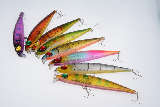 8 màu 17.50CM/39.20g 2# Hooks Perch,Crucian,Culter Alburnus Big Minnow