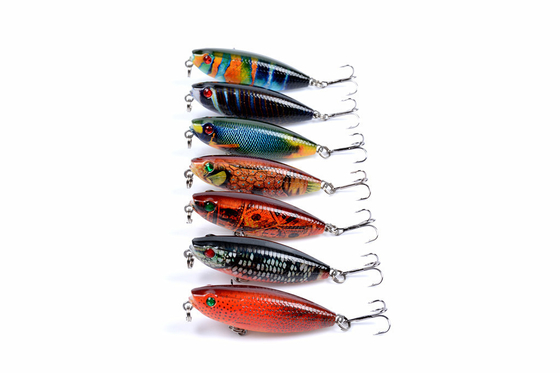 7Colors 5.9CM/6.9g Floating Plastic Pencil Lure Sea Fishing Bait