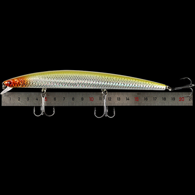 10 màu 18cm/23.80g 2# móc cá Big Minnow Perch,Crucian,Culter Alburnus mồi câu nhựa