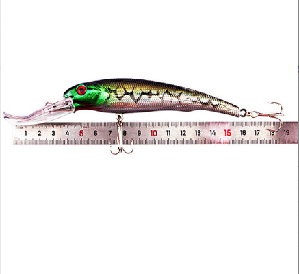 8 màu 16.50CM/29g 2# Nhăn Big Minnow Lure Perch,Crucian,Tilapia Plastic Lure