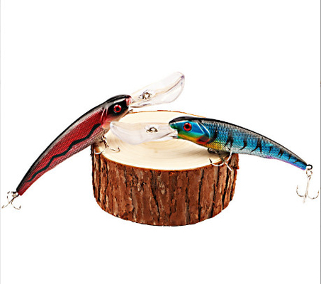 8 màu 16.50CM/29g 2# Nhăn Big Minnow Lure Perch,Crucian,Tilapia Plastic Lure