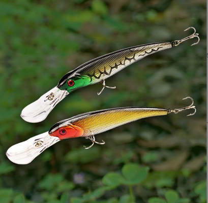 8 màu 16.50CM/29g 2# Nhăn Big Minnow Lure Perch,Crucian,Tilapia Plastic Lure