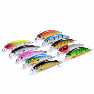 10 màu 6.70cm/5g 8# Hook Perch,Crucian,Culter Alburnus Plastic Lure