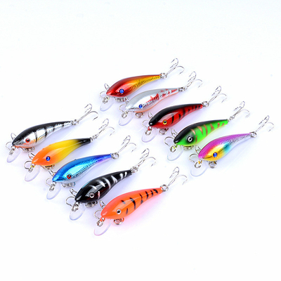 10 Màu sắc 5.7CM/4.4g 8# Cây móc Mulet,Perch,Catfish Nhựa ABS Mồi đánh cá Minnow