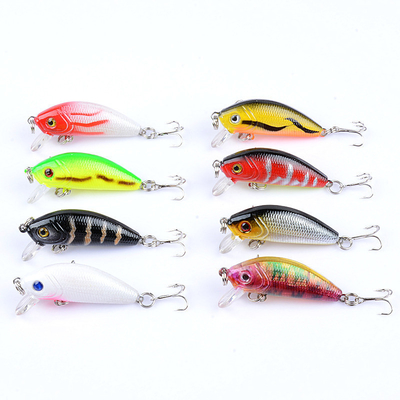 8 Màu 5cm/3.6g 10# Cây móc nhựa cứng mồi câu cá