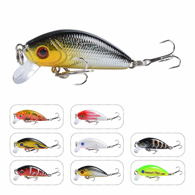 8 Màu 5cm/3.6g 10# Cây móc nhựa cứng mồi câu cá