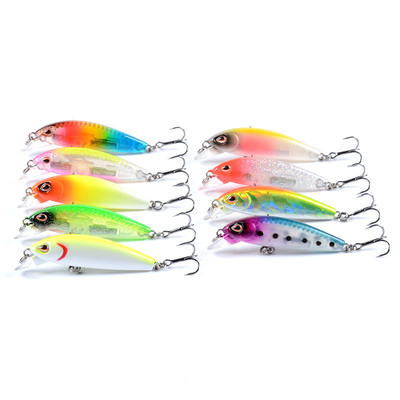 9 Màu sắc 5.5CM/5.70G Chơi cá Minnow Mồi câu cá Mullet,Perch,Catfish Mồi cứng nhựa