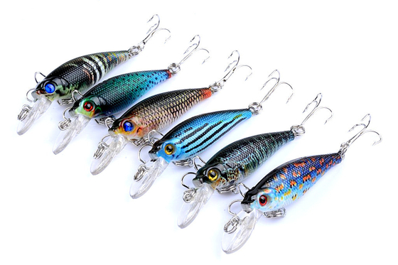 6 màu 6.5CM/5G Mô hình mới Mullet,Perch,Catfish Plastic Hard Bait Sinking Minnow