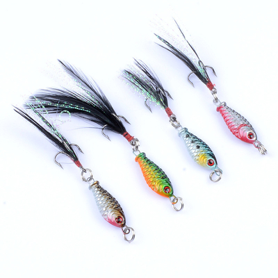 4 Màu sắc 3.2CM/5G 8# Hooks Perch,Catfish Plastic Hard Bait Sinking Minnow Lure