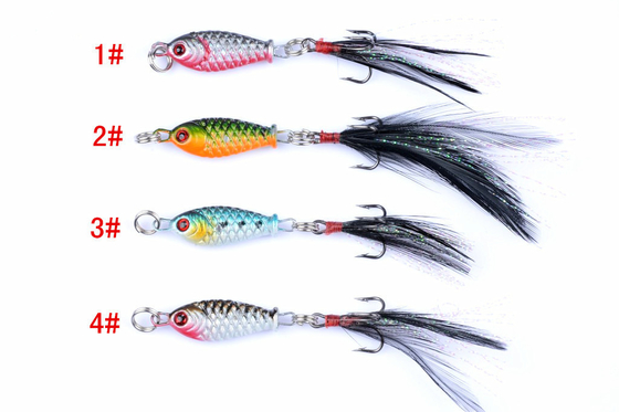 4 Màu sắc 3.2CM/5G 8# Hooks Perch,Catfish Plastic Hard Bait Sinking Minnow Lure