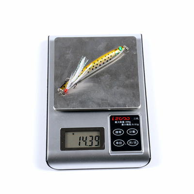6 màu 10CM/14.4G 6# Hooks Perch,Catfish Nhồi nhựa cứng chìm bút chì