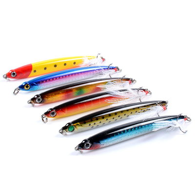 6 màu 10CM/14.4G 6# Hooks Perch,Catfish Nhồi nhựa cứng chìm bút chì