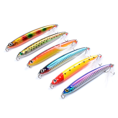 6 màu 10CM/14.4G 6# Hooks Perch,Catfish Nhồi nhựa cứng chìm bút chì