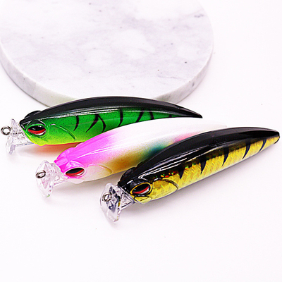 5 màu 8.5CM/9G Perch,Catfish nhựa mồi cứng ném Trolling Popper câu cá mồi