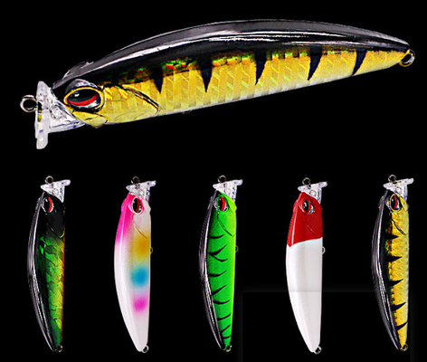 5 màu 8.5CM/9G Perch,Catfish nhựa mồi cứng ném Trolling Popper câu cá mồi