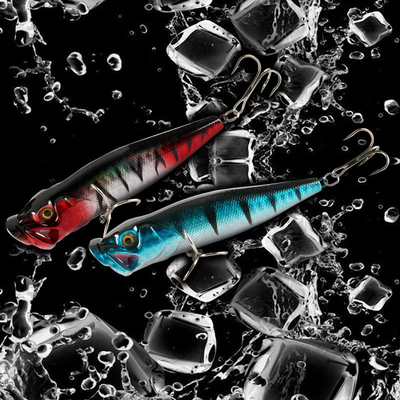 5 màu 9CM / 11g Perch,Catfish nhựa biển cứng mồi ném Trolling Popper câu cá mồi