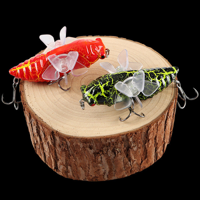 10 Màu sắc 7.5CM/15.5g Twin Propeller nhựa Hard Bait Tractor Rotary Tackle Popper Lure đánh cá