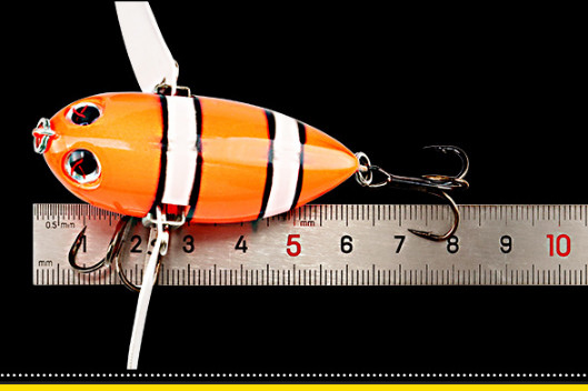 8 màu 6cm / 12.5g Kim loại Wobblers mồi Topwater nổi Popper câu cá mồi