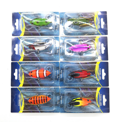 8 màu 6cm / 12.5g Kim loại Wobblers mồi Topwater nổi Popper câu cá mồi