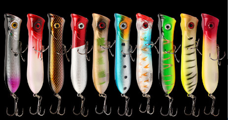 10 Màu sắc 8.50CM/11.70g Perch,Catfish nhựa mồi cứng ném Trolling Popper câu cá mồi