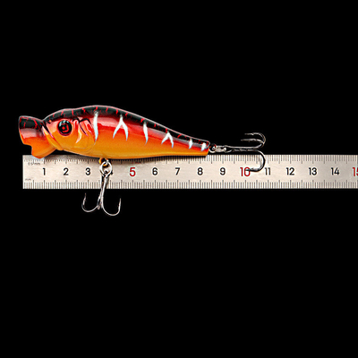 6 màu 8.50CM / 11g Perch,Catfish nhựa mồi cứng Casting Trolling Floating Popper Lure đánh bắt cá