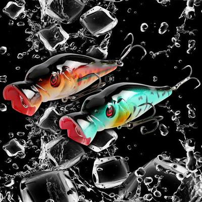 6 màu 8.50CM / 11g Perch,Catfish nhựa mồi cứng Casting Trolling Floating Popper Lure đánh bắt cá
