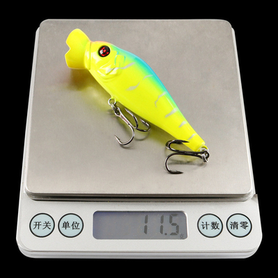 6 màu 8.50CM / 11g Perch,Catfish nhựa mồi cứng Casting Trolling Floating Popper Lure đánh bắt cá