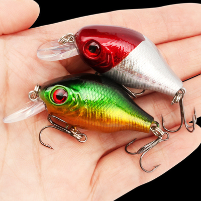 5 màu 6CM/7.8g 3D Mắt nhựa Hard Bait Casting Trolling 0.50m-1.5m Floating Crank Mồi câu cá