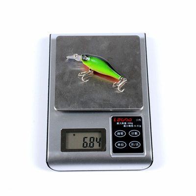6 màu 7CM/6.8g 3D Eyes Plastic Hard Bait 0.30m-1.5m Floating Crank Lure